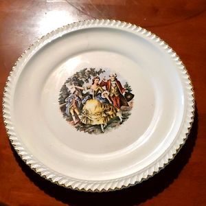 Harbor pottery company plate 22 k gold